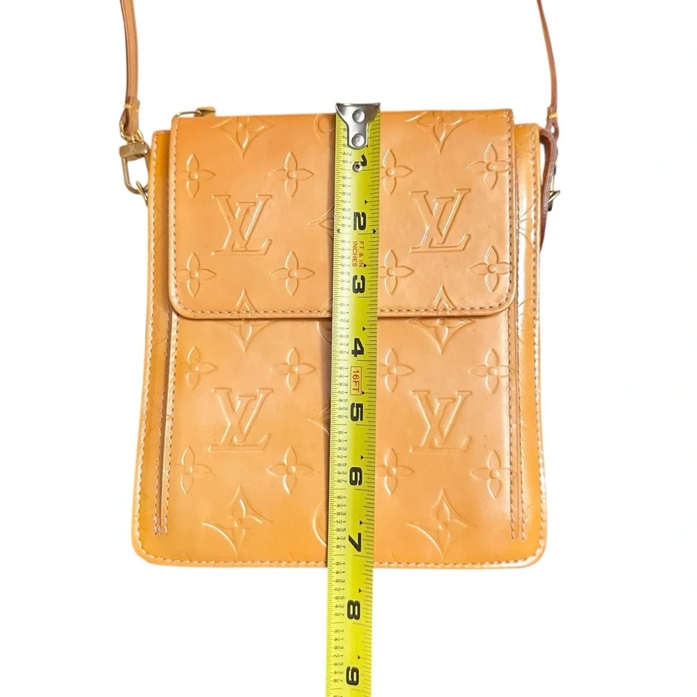Louis Vuitton Golden Yellow Vernis Monogram & Vachetta Leather Mini Bag - Picture 13 of 16